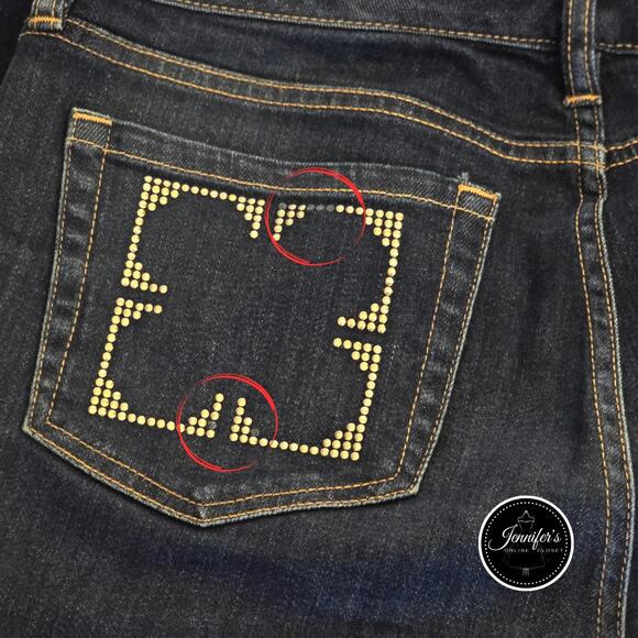 Liz Claiborne "Jackie" Dark Blue Denim Mid-Rise Straight Leg Jeans Size 12 - Picture 5 of 9